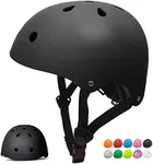 Glaf Toddler Helmet 2-4 Years Kids Bike Helmets for 8-14 Years Old Baby Girls Boys Multi-Sport Helmet Adjustable Skateboard Bicycle Helmet Lightweight 3 Sizes for Toddler to Youth (Black, Medium)