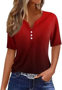 Trendy Women's Summer Shirts & Tops - Cute Short Sleeve Tunic & Tee Shirts