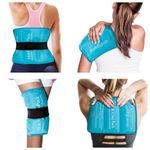 Gel Cold & Hot Ice Packs for Injuries, 10.5" X 14.5" Comfytemp Reusable Warm or Ice Pack with Strap for Shoulders, Hip, Knee, Lower Back