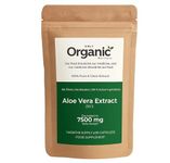 Only Organic Wellness Aloe Vera Extract 7500mg (50:1) - 90 Vegan Capsules (1 Month Supply) - Resealable and Recyclable Pouch - High Strength Aloe Vera Capsules