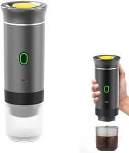 CFITANK Macchina per caffè espresso portatile da viaggio: macchina da caffè da 12 V, con batteria da campeggio, riscaldamento di 2,5 minuti per auto e casa 3 in 1 caffettiera da campeggio (grigio)