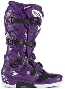 Alpinestars Tech 7 Boots, High-Performance Motocross Boots, CE-Certified, 10, Purple