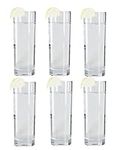 Glasshop Extra Tall Highball Glasses Set - 315ml Capacity, Pack of 6 - Ideal for Cocktails, Juices, Water - Durable Glassware.