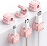 6 Pack Magnetic Cable Organizer, Adhesive Desk Cord Management, [Cable Smooth Adjustable] Wire Holder Keeper Charging Cable Clips, Cord Holder for Home Office Desk Phone Car Wall Desktop Nightstand