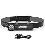 Energizer Hybrid LED Head Torch, Rechargeable or Battery Powered, Water Resistant, Detachable for Hand-held or Hands-Free use, USB Charging Cable Included