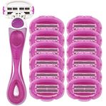 ShaveMOB 6-Blade Women's Razor Kit (Flex Head Handle + 12 Refills) - The Perfectionist Shaving Kit