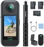 AKASO 360 Weatherproof 360° Action Camera Creator Combo- 5.7K 360 Video with 1/2" 48MP Sensors, 72MP 360 Photo, 360-SuperSmooth, Touchscreen, Invisible Selfie Stick, 360° Horizon Lock, AI Tracking