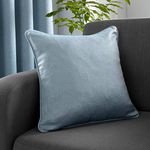 Fusion - Duck Egg Blue Cushion (43 x 43cm) - Filling Included - Piped Edge - Matching Curtains Available - Duck Egg Cushion with Cover Included/Cushion Insert - Strata Collection