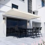 Primrose Canopy Awning Retractable Patio Garden Sun Shade Essential Manual (Ivory, 3m)