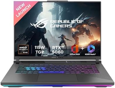ASUS ROG Strix G16, AMD Ryzen 9 8940HX, Gaming Laptop(RTX 5060-8GB/115W TGP/16GB/1TB /2.5K QHD+/16"/240Hz/90WHrs/Windows 11/M365 Basic (1Year)*/Office Home 2024/Eclipse Gray/2.5 Kg) G614PM-S5046WS