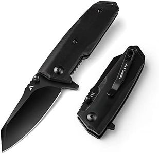 FLISSA Small Pocket Knife, 2-3/4" D2 Steel Blade, EDC Folding Knives, Ebony Wood Handle with Clip, Mini Knife with Liner Lock for Everyday Carry Camping Survival Hiking F014048