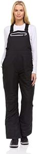 Arctic Quest Womens Ski Snow Bibs Pants Insulated Water Resistant Overalls Snowboarding Winter Waterproof Pants Women, Black, 3X