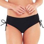 Scuba Women's Mix & Match High Waist Deep Side Bikini Briefs Bottoms UK Seller - Black - Size 18