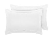 Extra Deep Fitted Sheet 40 cm 16 Inch 400 Thread Count 100% Egyptian Cotton Sateen (White, King Size Oxford Pillow Cases)