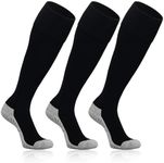 KOZR Soccer Socks,3 Pairs Football Socks for Kid to Adult,Baseball Socks Delivering Superior Comfort and Durability on the Field