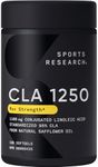 Sports Research CLA - 1250mg with Active Conjugated Linoleic Acid for Men and Women | Non-GMO, Soy & Gluten Free - 95% (180 Softgels)…