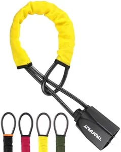Turnart Steering Wheel Lock Universal Fit Most Vehicles with Seat Belt Buckles Sturdy Lock for Car Truck SUV Van Security with 3 Keys (Yellow)