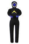 Grappling Dummy Submission-Mixed Martial Arts Karate Punching Bag Wrestling Throwing Boxing Dummy UNFILLED (Black blue, 59 ''(inches))