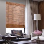 Bamboo Roman Window Blinds Sun Shades, Light Filtering Roller Shades, Any Size 24-72 Wide and 72 High (24W*72H, Color3)