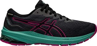 ASICS Women's GT-1000 11 Gore-Tex Running Shoes, 8, Black/Fuchsia RED