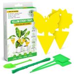 Canuck Landing® Yellow Sticky Traps for Plants (20 Pcs), Hydroponics, Fungus Gnats, Thrips, Aphids, White Flies, Mosquitos, Dual-Sided