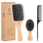 Boar Bristle Hair Brush and Comb Se