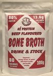 Bone Broth Beefy Drink and Stock 300g, 100% Natural Collagen & Protein Bone Broth from Sweden. Nutrition for Healthy Joints, Skin, Hair & Nails