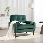 Green Accent Chair, Comfy Velvet Li