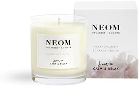 NEOM- Complete Bliss Scented Candle, 1 Wick | Blush Rose, Lime & Black Pepper | Essential Oil Aromatherapy Candle | Scent to De-Stress