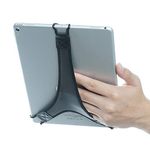 TFY Hand Strap Holder Finger Grip with Soft PU, Compatible with Tablets - iPad Air / iPad Pro 9.7" / iPad 9.7" / Samsung Galaxy Tab 10.1" / Tab 4 10.1" / Tab Pro 10.1" / Tab S 10.5 and More, Black