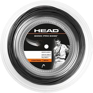 HEAD Unisex's Black Sonic Pro Edge 200M 1,25 mm String Reel