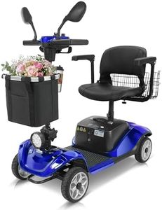 Mbxcooter M1 15 Miles 4-Wheel Mobility Scooter for Adults/Seniors, 350W Powered Electric Wheelchair Device w/15Ah Extended Battery, Foldable Design, 300 lbs Capacity, Compact & Portable for Elderly