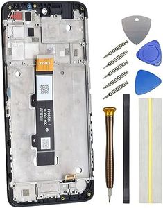 LCD Screen for Motorola Moto E32s Full Display Touch Digitizer Screen Replacement with Screen Frame Black 6.5 Inches