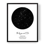 [SF Customizables] Custom Night Sky Map, Star Map Poster, Wedding Gift, Custom Star Print, Astronomy Print, Stars Print, Last Minute Gift Ideas [Canvas Print]