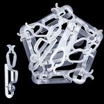 Blulu Christmas Light Clips Hooks, Christmas Gutter Clips, Christmas Shingle Clips Outdoor, All Purpose Gutter Hooks Compatible with C9 C7 C6 for Roof, Roof Ridge Line, Fence (Clear, 1000 Pieces)