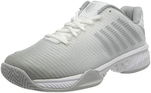 K-Swiss Women's Court Express Tennis Shoe, White/Highrise/Silver, 7 US