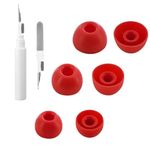 Aiivioll 6-Piece Silicone Ear Tips Set for Beats Fit Pro/Studio Buds Replacement Ear Tips with Cleaning Pen 3-in-1 Cleaning Kit, Silicone Ear Tips (S/M/L) Red