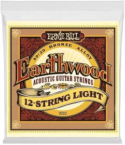 Ernie Ball Earthwood 80/20 Bronze Acoustic Guitar Strings Light 12-String 9-46 Gauge