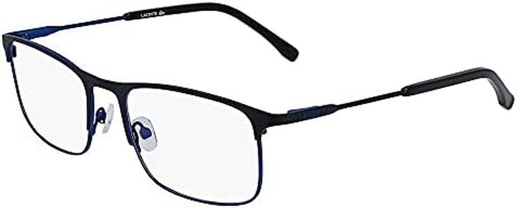 Lacoste Men's L2252 Glasses Frame on Recipe Matte Black/Blue, 54, Matte black/blue