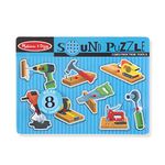 Melissa & Doug 733 Construction Tools Sound Puzzle - Wooden Peg Puzzle (8 pcs)