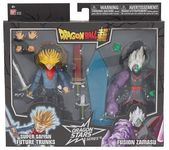 BANDAI Dragon Stars Figures SS Future Trunks Vs Fusion Zamasu Battle Pack | Trunks Vs Zamasu 2 Action Figures | 17cm Articulated Dragon Ball Figures Dragon Stars Anime Figures