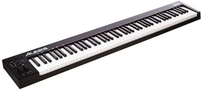 Alesis Q88 MKII - 88 Key USB MIDI Keyboard Controller with Full Size Velocity Sensitive Semi-Weighted Keys and Music Production Software Included, Black