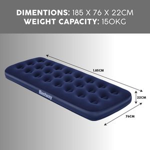 Bestway Single Airbed – Inflatable Mattress for Camping or Guests