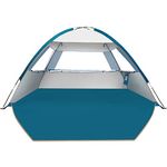 COMMOUDS Beach Tent Sun Shade for 3/4-5/6-7/8-10 Person, UPF 50+ Beach Sun Shelter Canopy Tent, Lightweight, Easy Set Up and Carry