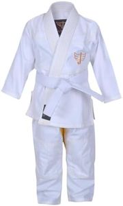 Jayefo Sports Brazilian Jiu Jitsu Gi for Kids and Children - BJJ Gi, Judo Gi, Karate Uniform and Taekwondo Uniform for Girls and Boys - Preshrunk Grappling Uniform Kimono - K3 - White Black