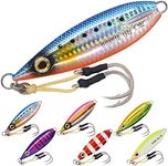 Slow-Pitch-Jigs-Saltwater-Jigging-Lures-Butterfly-Jigs Lead Iron Knife Jig for Tuna Mackerel Salt Water Fishing Spoon Lure Offshore Deep Sea Ocean Heavy Metal Jig 75g – 220g