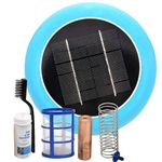 Solar Pool Ionizer-Enhanced with Latest Solar Technology & Longer-Lasting Anode | Reduces Chlorine- Mineral-Based Pool Cleaning Device | for Pools Up to 45,000 Gallons