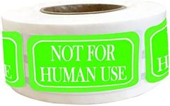 Top Label 2X1 Inch Not for Human Use Label Stickers,500 Count Industrial Labels