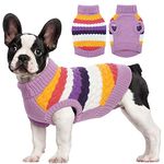 Kuoser Dog jumpers, Warm Dog Sweater for Dogs Pet Clothes,Pet Knitted Pullover Winter Warm Vest for Small & Medium Dogs, Puppy Turtleneck Knitwear Christmas Jumper, Dog Cold Weather Coat Costume