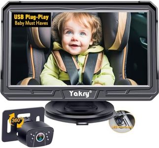 Baby Car Camera Backseat Easy: Setup Clear Pictures HD 1080P Day/Night Vision No Delay Keep an Eye for Little One on Driving Long Wire Easy to Hide for Vehicles with QR Code Video to Install Y60